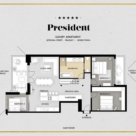 President Apt By Prague Castle, Views Exterior photo